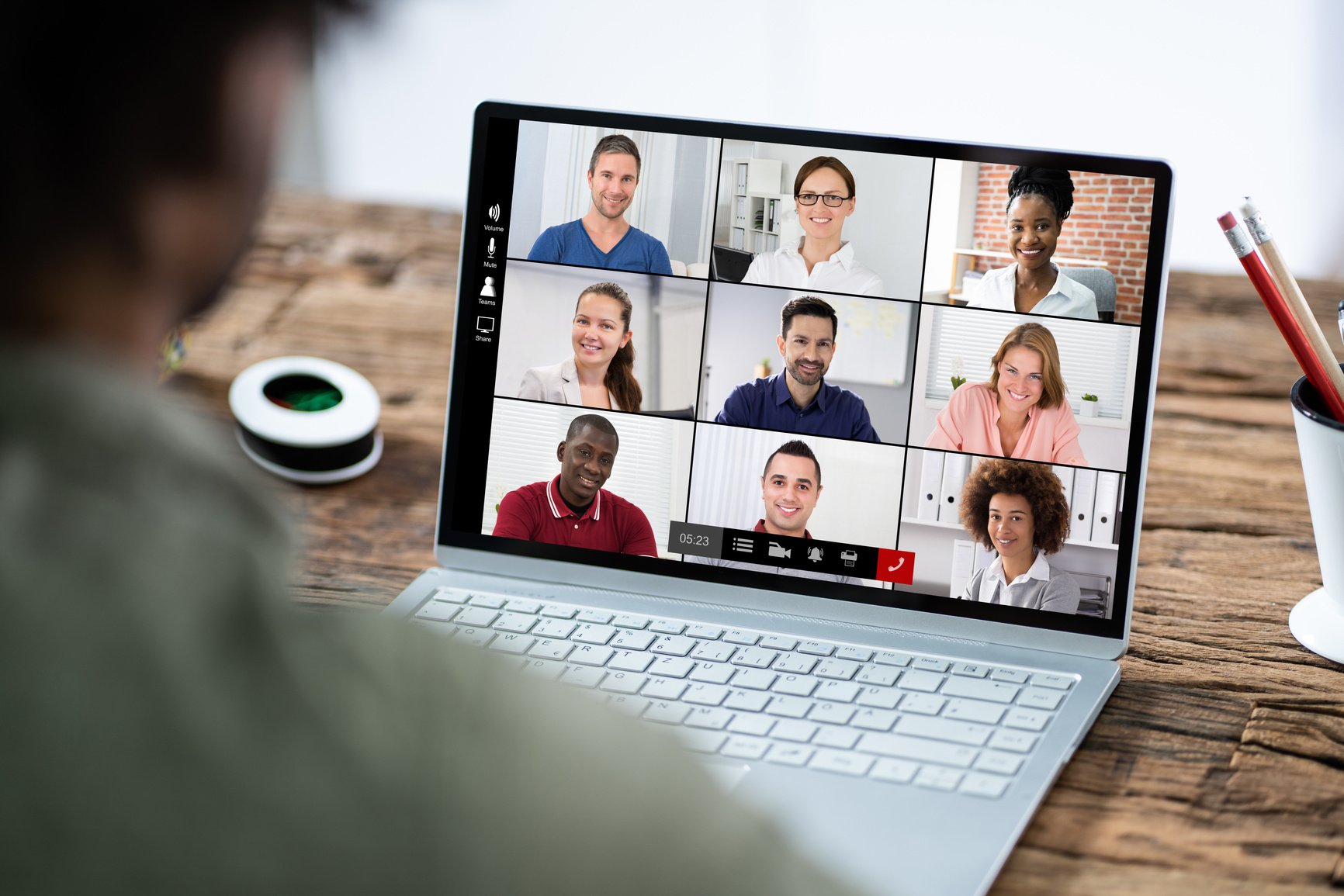 Man Participating In Online Coaching Session